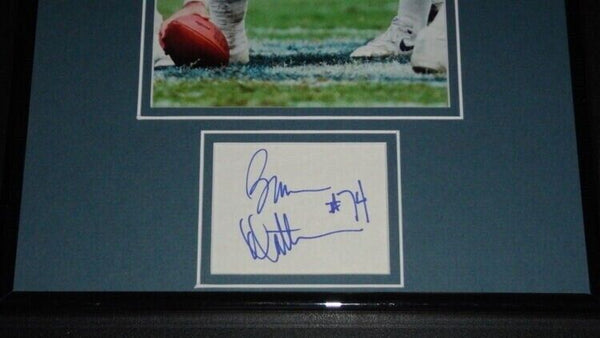 Bruce Matthews Signed Framed 11x17 Photo Display Oilers Titans