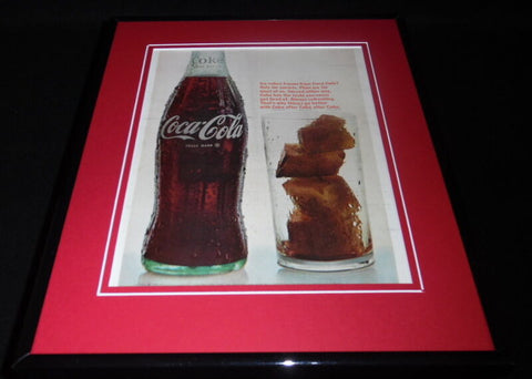 1966 Coca Cola Coke Ice Cubes 11x14 Framed ORIGINAL Vintage Advertisement