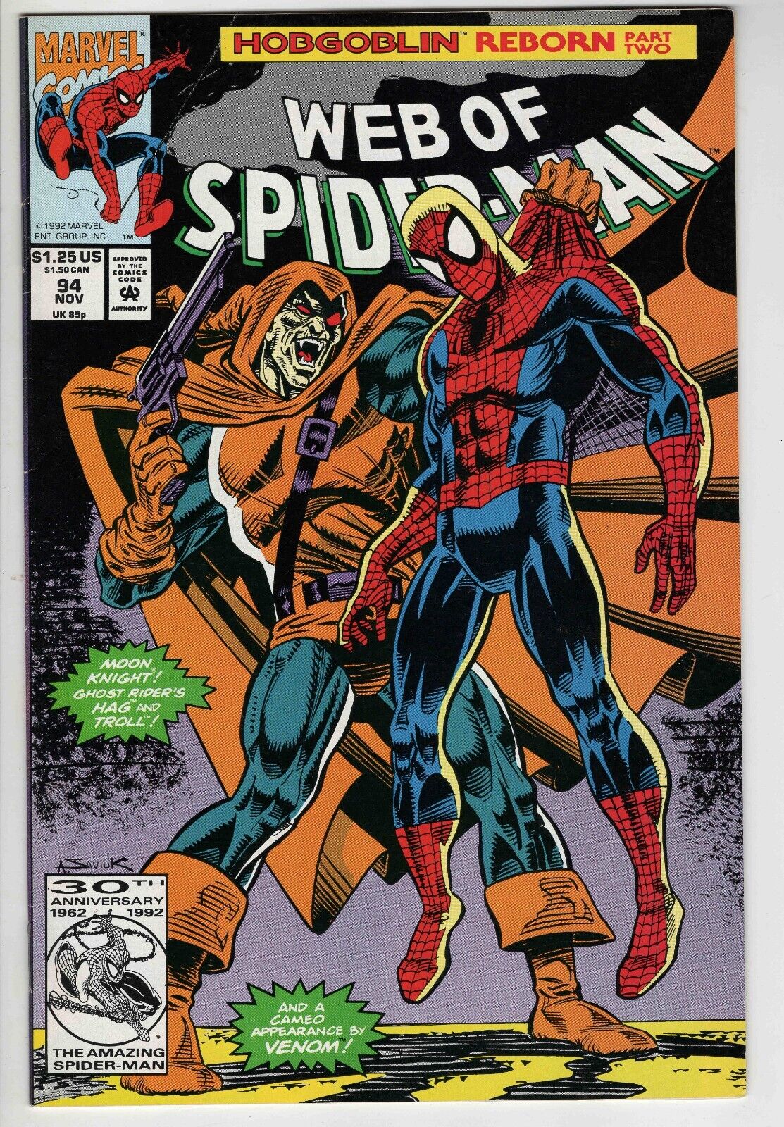 Web of Spider-Man #94 VINTAGE 1992 Marvel Comics Hobgoblin