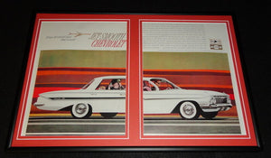 1961 Chevrolet Jet Smooth Framed 12x18 ORIGINAL Advertising Display 