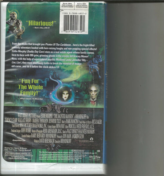 Disney Haunted Mansion VINTAGE VHS Cassette Eddie Murphy