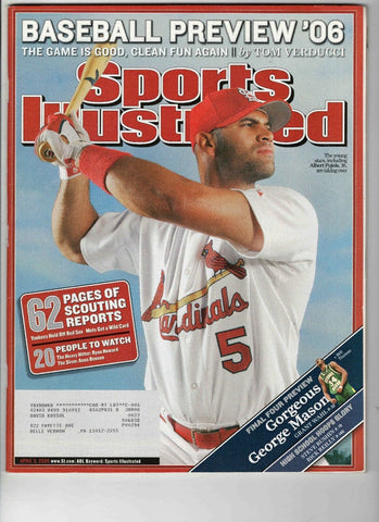 Apr 3 2006 Sports Illustrated Magazine Albert Pujols Cardinals