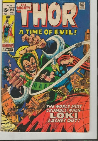 Thor #191 ORIGINAL Vintage 1971 Marvel Comics Loki