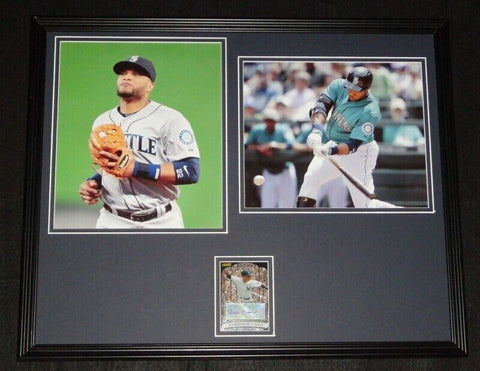 Robinson Cano Signed Framed 16x20 Photo Display TOPPS Mariners Yankees