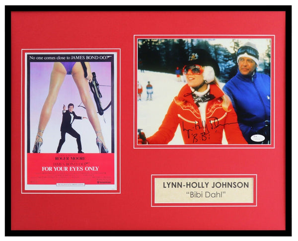 Lynn Holly Johnson Signed Framed 16x20 Photo Set JSA For Your Eyes Only Bibi