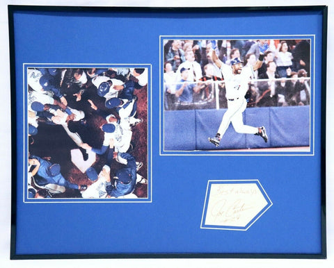 Joe Carter 1993 World Series Signed Framed 16x20 Photo Set Toronto Blue Jays B