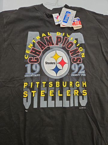 VINTAGE Deadstock Artex 1992 AFC Central Pittsburgh Steelers T-Shirt XL NWT