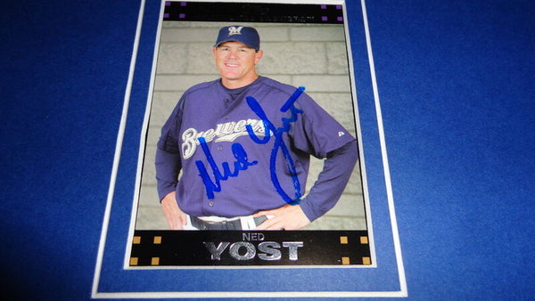 Ned Yost Signed Framed 11x17 Photo Display Royals