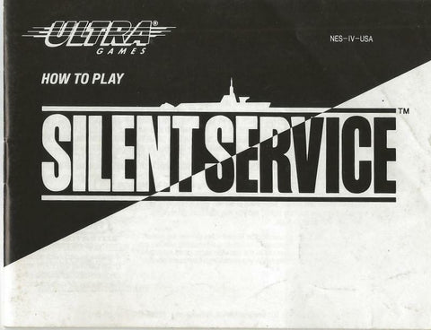 ORIGINAL Vintage Ultra Silent Service Nintendo NES Manual 