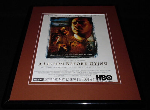 A Lesson Before Dying 1999 HBO Framed 11x14 ORIGINAL Vintage Advertisement