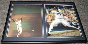 Jesse Orosco Signed Framed 12x18 Photo Set 1986 Mets World Series