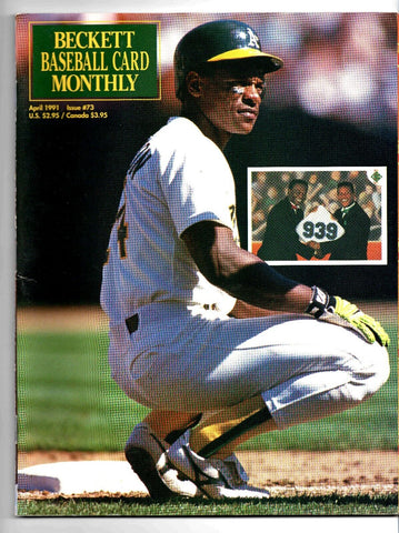 Apr 1991 Beckett Baseball Magazine #73 Rickey Henderson A's