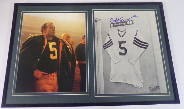 Paul Hornung Signed Framed 12x18 Photo Set Packers