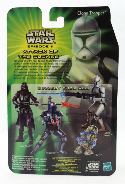 VINTAGE SEALED 2001 Star Wars Attack of Clones Trooper Preview Action Figure