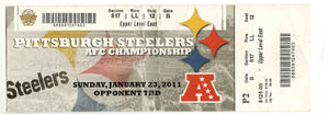 2010 AFC Championship Ticket NY Jets @ Steelers Super Bowl Season Roethlisberger