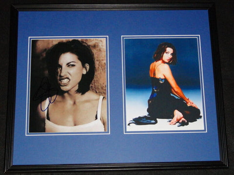 Gina Gershon Signed Framed 16x20 Photo Set Showgirls Bound Face/Off Palmetto