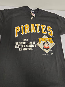 VINTAGE Deadstock 1990 Pittsburgh Pirates NL East Champs T-Shirt XL NWT KMart