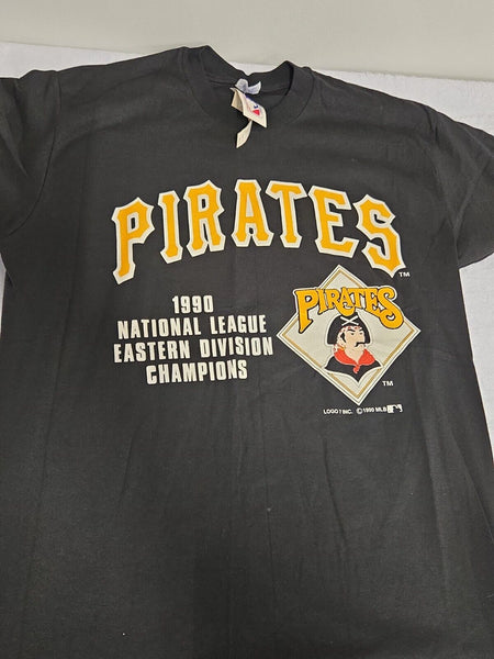 VINTAGE Deadstock 1990 Pittsburgh Pirates NL East Champs T-Shirt XL NWT KMart