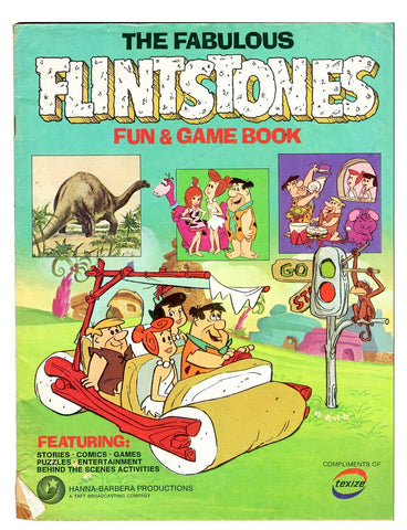 Flintstones Fun & Game Book ORIGINAL Vintage 1981 Textize Hanna Barbera