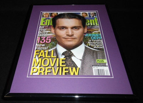 Johnny Depp Framed ORIGINAL 2004 Entertainment Weekly Cover Finding Neverland