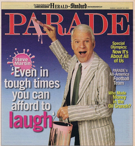 ORIGINAL Vintage Parade Magazine January 21 2009 Steve Martin