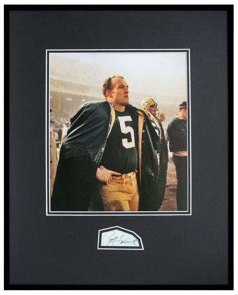 Paul Hornung Signed Framed 16x20 Photo Display JSA Packers