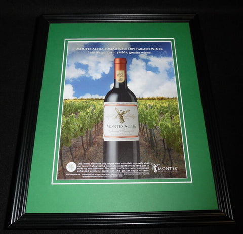 2015 Montes Alpha Cabernet Sauvignon Wine 11x14 Framed ORIGINAL Advertisement 