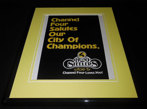 1980 WTAE 4 / Pittsburgh Steelers 11x14 Framed ORIGINAL Advertisement 