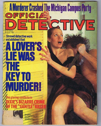 ORIGINAL Vintage August 1978 Official Detective Magazine GGA