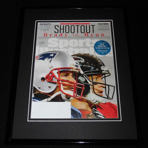 Tom Brady Matt Ryan Super Bowl LI Framed ORIGINAL 2017 Sports Illustrated Cover 