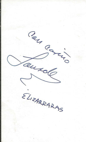 Lourdes Elizarraras Signed 3x5 Index Card  