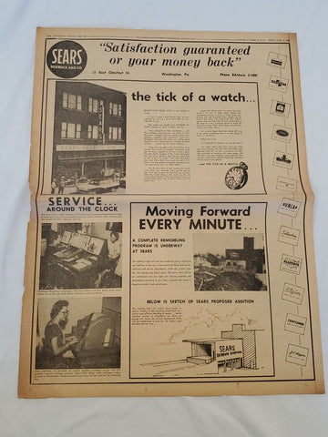 VINTAGE 1958 Sears Roebuck Full Page Newspaper Advertisement