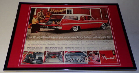 1959 Plymouth Wagon Framed 11x17 ORIGINAL Vintage Advertising Poster