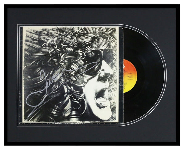 Ian Hunter Signed Framed 1977 Overnight Angels Record Album Display