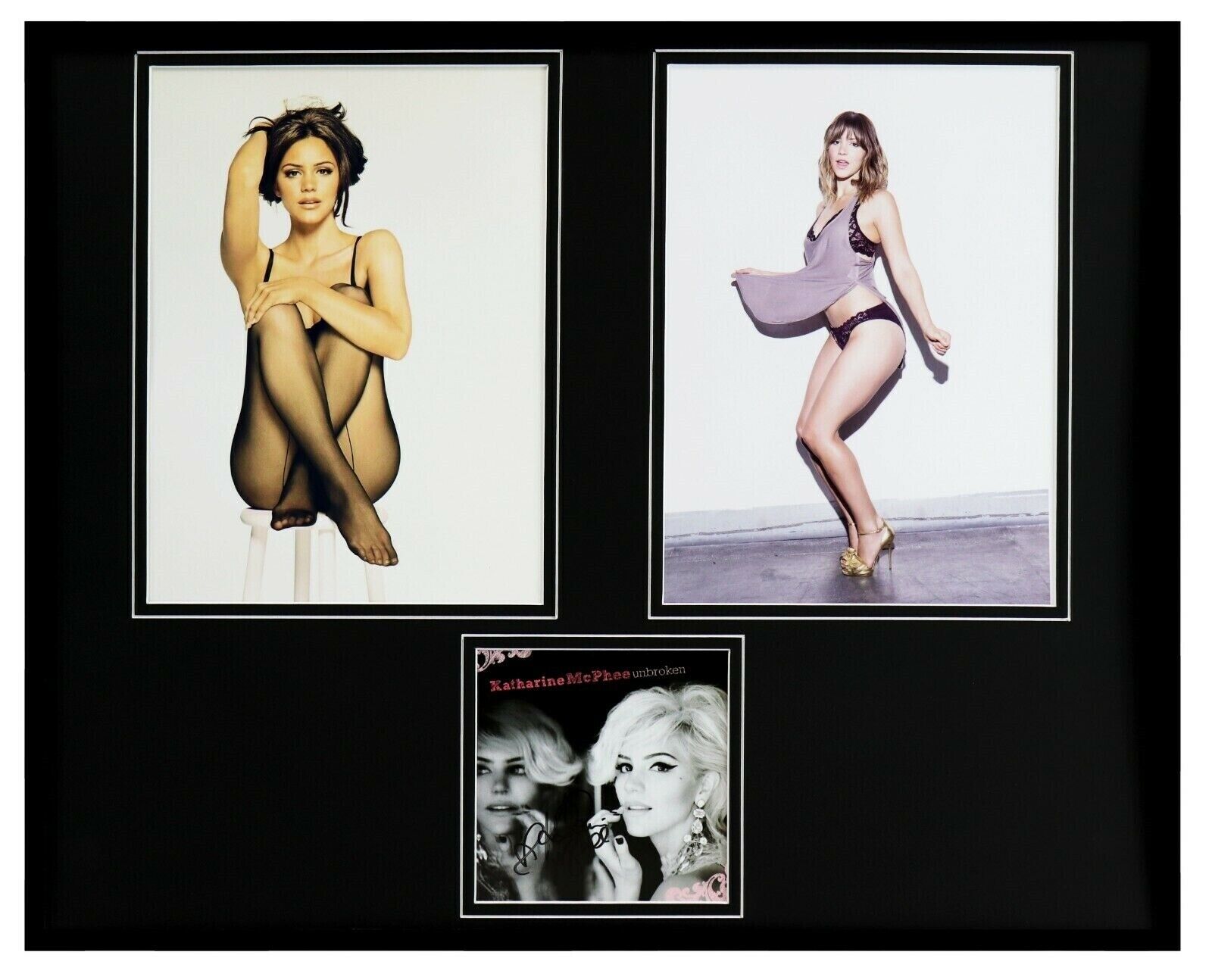 Katharine McPhee Signed Framed 16x20 Stockings Photo Set Smash Scorpion