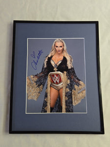 Charlotte Flair Signed Framed 11x14 Photo Display WWE Pro Player