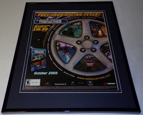 Midway Arcade Treasures 2005 Xbox PS2 Framed 11x14 ORIGINAL Advertisement