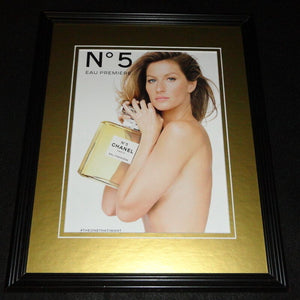 Gisele Bundchen 2015 Chanel Eau Premiere Framed 11x14 ORIGINAL Advertisement