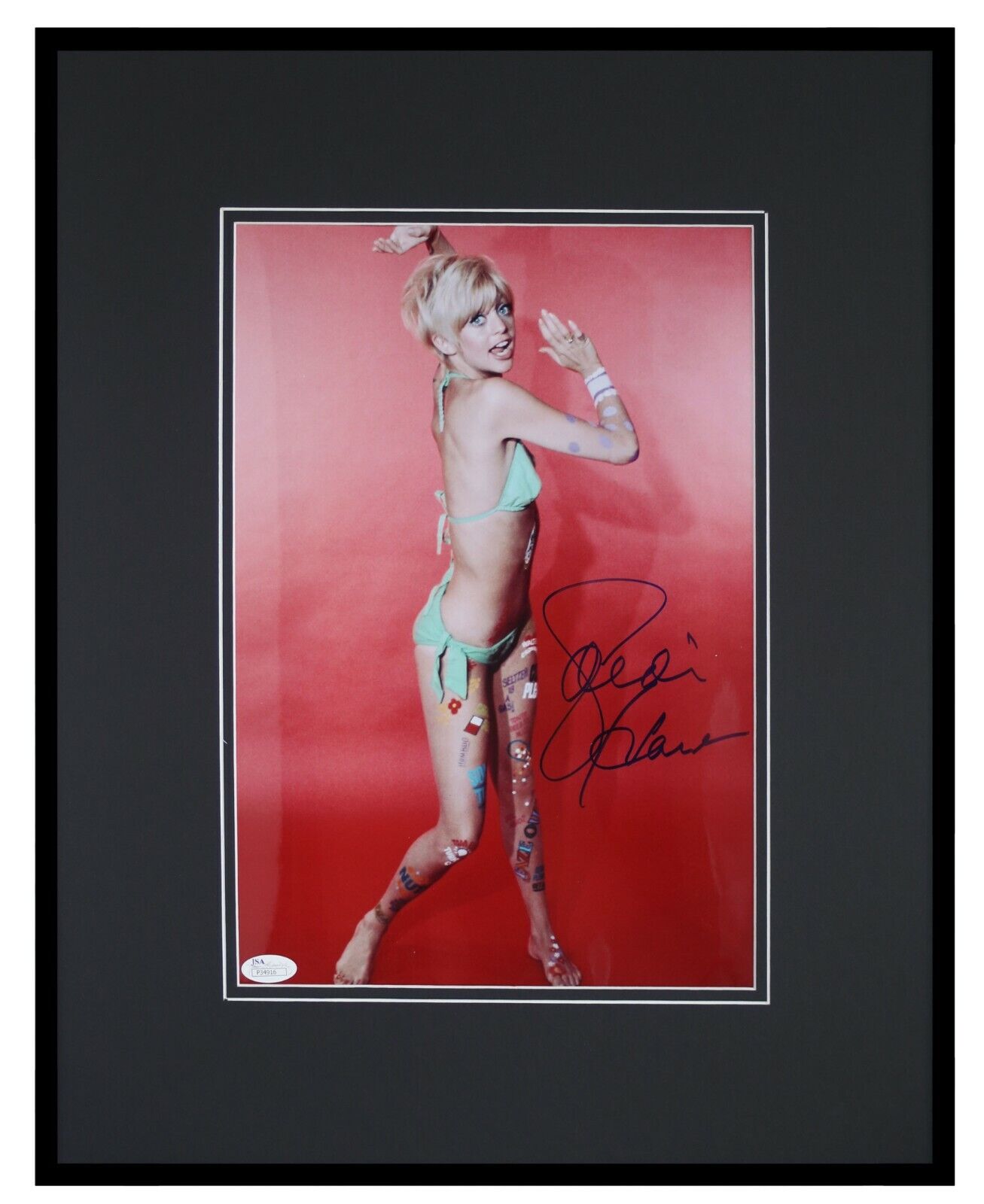 Goldie Hawn Signed Framed 16x20 Photo Display JSA Laugh In