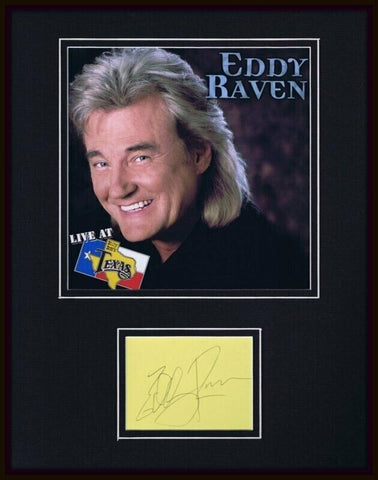 Eddy Raven Signed Framed 11x14 Photo Display 