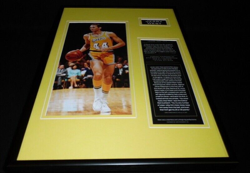 Jerry West Framed 12x18 Photo Display LA Lakers