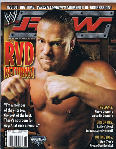 ORIGINAL Vintage February 2006 WWE Raw Magazine Rob Van Dam 