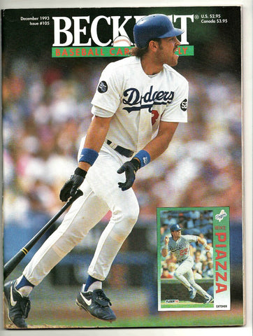 VINTAGE Dec 1993 Beckett Baseball Card Magazine #105 Mike Piazza