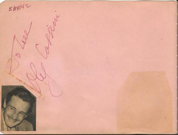 Walter Winchell & Oleg Cassini 1942 Dual Signed Vintage Album Page JSA