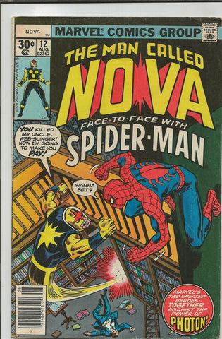 Nova #12 ORIGINAL Vintage 1977 Marvel Comics Spiderman