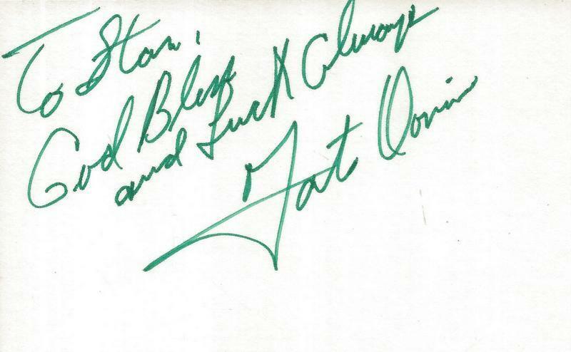 Fats Domino Signed 3x5 Vintage Index Card