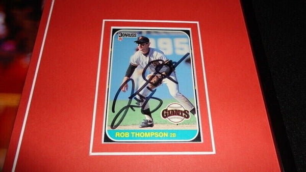 Robby Thompson Signed Framed 11x17 Photo Display Giants