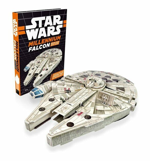 NEW SEALED 2017 Star Wars Construction Millennium Falcon Book + Mega Model Set