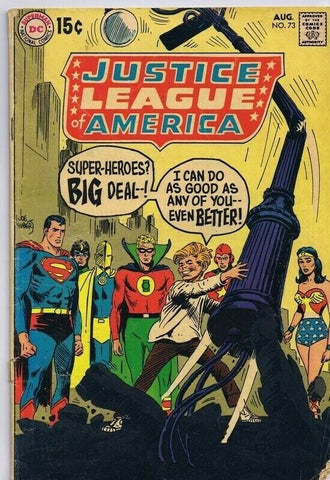 Justice League of America #73 ORIGINAL Vintage 1969 DC Comics 1st GA Superman SA