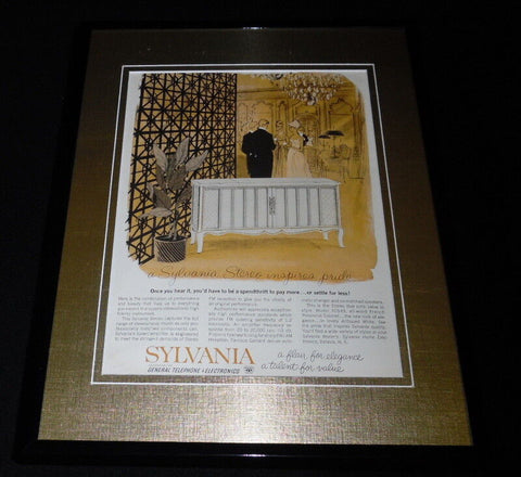 Sylvania SC543 Stereo 11x14 Framed ORIGINAL Vintage Advertisement